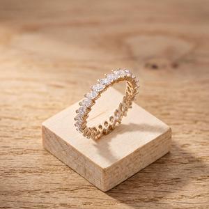 Marquise Cut Lab Grown Diamond Full Eternity Band 10K 14K 18K Solid Gold Anniversary <b>Stacking</b> Wedding Fine <b>Rings</b> For Women - Product Image 3