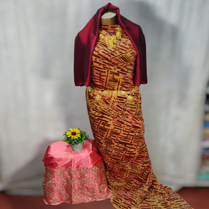 Venta al por mayor somalí traje de novia de alta calidad Maqbal terciopelo Dirac tela con brillante Formal somalí moda tradicional - Product Image 4