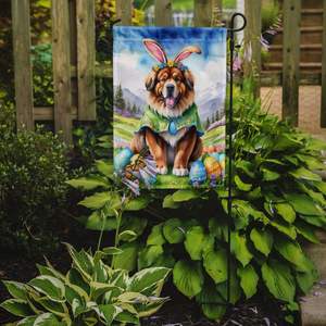 Tibetan Mastiff Easter Egg Hunt <b>Garden</b> <b>Flag</b> Multicolor Mailbox Decorative Yard Banner Patio Artwork for Flower Beds Small Size - Product Image 2