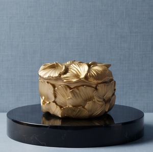Boîte de rangement en métal doré en forme de feuille botanique pour dattes et fruits secs, pot de table, vente en gros - Product Image 3