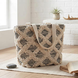 Bolso de Mano Tejido a Mano Estilo Boho Chic, Correa Resistente y Sostenible, Bolsos Boho para Salidas Diarias, Bolso para Ropa Estilo Boho - Product Image 6