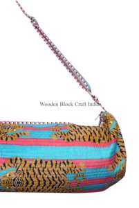 Elegante Bolsa de Yoga con Estampado de Tigre, Bolsa de Transporte para Ejercicio, Cierre de Cremallera, Tela de Algodón, Correa Ajustable, Unisex, Moderna, para Deportes al Aire Libre - Product Image 2