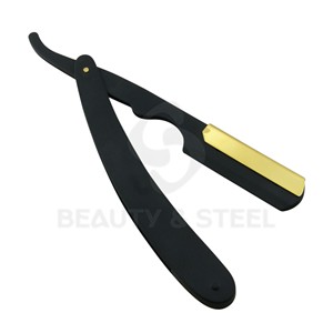 Support de rasoir droit en acier inoxydable noir durable, outil de toilettage professionnel pour salons de coiffure très fréquentés - Product Image 2