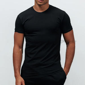 T-shirts personnalisés pour hommes en coton tricoté 100 % avec épaules tombantes, impression de logo personnalisée, couleur unie, tissu respirant - Product Image 2