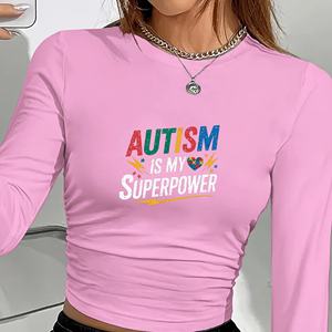 L'AUTISME est ma superpuissance chemise à manches longues pour femmes - Product Image 2