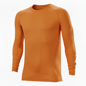 เสื้อรัดกล้ามเนื้อแบบยูนิเซ็กซ์สั่งตัดได้ แห้งเร็ว ระบายอากาศได้ดี ผลิตจากโพลีเอสเตอร์/ไนลอน แขนยาว สำหรับออกกำลังกาย - Product Image 1