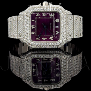 Montre en quartz Moissanite Diamant 2026 la plus demandée, ensemble de montres de luxe en acier inoxydable pour couple, disponible au meilleur prix - Product Image 5