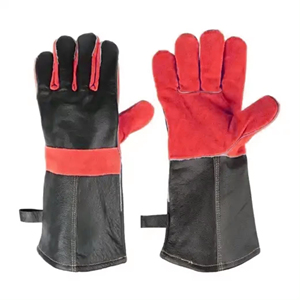 Guantes de Trabajo de Seguridad Industrial de Cuero Vacuno con Palma de Cuero Dividido y Dorso y Puño de Cuero Granulado, para Soldadura TIG - Product Image 4