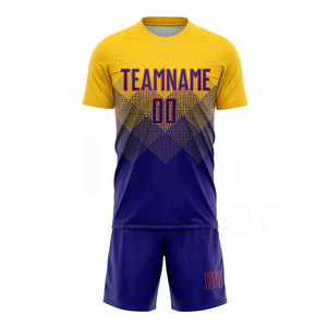 Uniforme de football de haute qualité 100% polyester respirant léger à séchage rapide Couleurs personnalisées Maillot Short Uniformes d'équipe Unisexe - Product Image 2