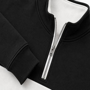 Sudadera de invierno para hombre con cremallera de un cuarto, 100% algodón polar, antipilling, personalizada, venta al por mayor, OEM, ODM - Product Image 5