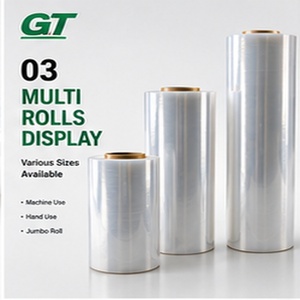 18 Mic LLDPE Soft Casting Transparent Moisture Proof Stretch Film for Pallet Wrapping Packaging <b>Shrink</b> Film Roll No reviews y - Product Image 1