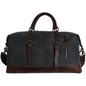 Bolsa de Viaje de Lona India con Asa de Cuero Genuino, Cierre de Cremallera, Poliéster, Extra Grande, Duradera, de Alta Calidad para Hombre - Product Image 6