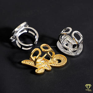 Moissanite Luxury 18K <b>Gold</b> Plated <b>Cocktail</b> <b>Ring</b> With Baguette Cut Diamond Pave Setting For Women Party Jewelry - Product Image 2