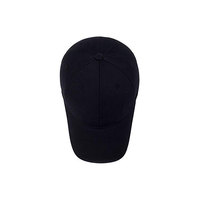 Casquette de baseball noire à 6 panneaux en coton unisexe, ajustée, décontractée, pour toutes les saisons, couleur unie, taille adulte 58-60CM