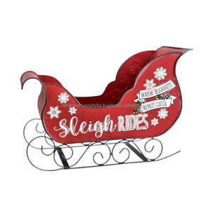 High Selling Best Quality Metal <b>Santa</b> Sled for Table Top Christmas Decorations Customizable Sizes & Designs Best Price - Product Image 2