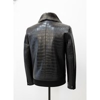 Veste en cuir véritable pour homme de créateur en gros / Blazer en cuir de haute qualité personnalisé pour homme / Nouveau style de blazer en cuir et fourrure tendance