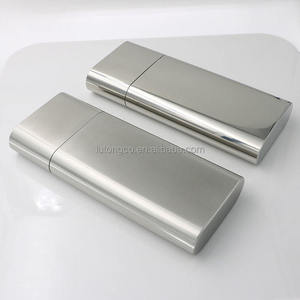 Porte-cigares double portable en métal finition mate avec gourde à whisky intégrée et tube de rangement pour spiritueux de 2 oz, idéal pour les cadeaux - Product Image 3