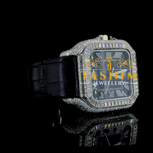Montre pour homme en acier inoxydable, mouvement à quartz ETA, boîtier carré de 41 mm, cadran à chiffres romains, date automatique, bouton poussoir, fermoir caché, luxe - Product Image 2