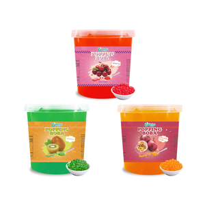 Sẵn sàng để ăn mâm xôi hương vị trái cây popping bóng <span class=keywords><strong>3</strong></span>.2kg BOBA/bong bóng trà sữa đứng đầu đóng gói trong chai - Product Image 2