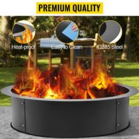 Anneau de foyer extérieur de 42 pouces, diamètre intérieur de 36 pouces, en acier massif de 3,0 mm d'épaisseur, insert robuste pour foyer de camping DIY