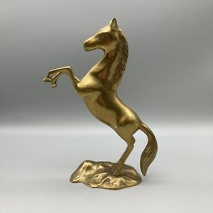 Sculpture de cheval en laiton de style antique pour centre de table, décoration de bureau et collection de cadeaux - Product Image 3