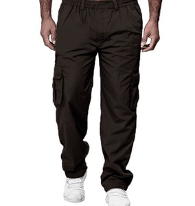 Pantalon cargo de travail pour homme, coupe droite, 100% coton, couleur unie, décontracté, avec poches, style sport, populaire en Europe et en Amérique, personnalisable en usine - Product Image 3