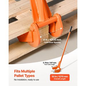 Herramienta de Extracción de Tablas de Terraza de Acero al Carbono de 40 Pulgadas, Tipo Pallet Buster, con Capacidad de Carga de 2000 Libras, Palanca de Desmontaje - Product Image 4