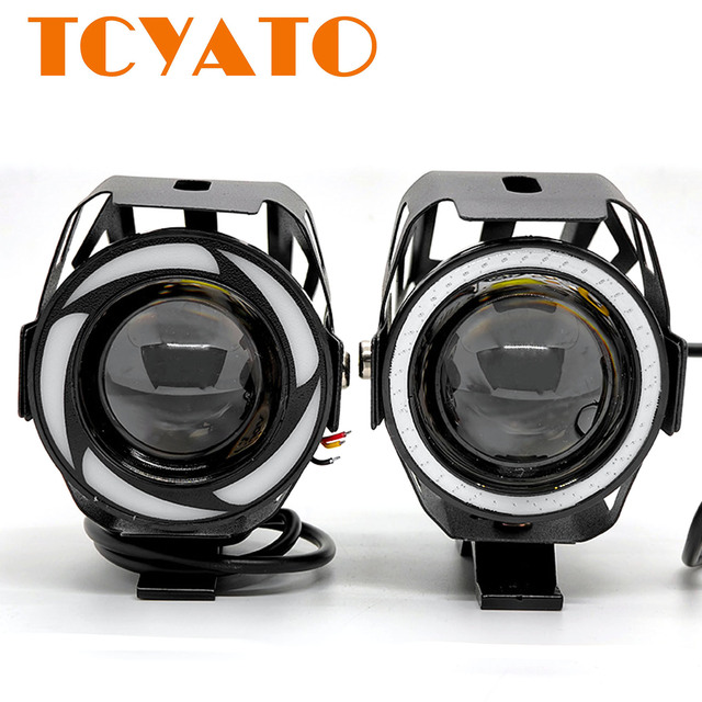TCYATO U7 External Flashing Headlight 100W Laser Light Led Lights for Motorcycle Daytime Running Light Motorcycle Led Lights