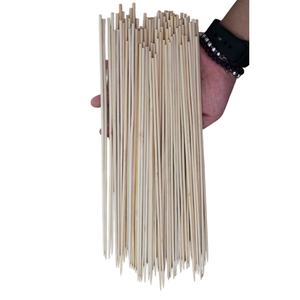 Brochettes en bambou réutilisables, durables, non toxiques, pour barbecue, manche long, non revêtues, écologiques, minimalistes, pour fêtes - Product Image 1