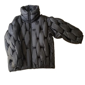 Parkas d'hiver Veste rembourrée Hommes Mode Luxe Designer Carré Tissage Col Haut Manteau Chaud Homme Noir Loose Puffer Bubble Jacket - Product Image 4