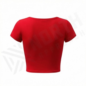 Camiseta Corta de Manga Corta para Mujer, Hecha de Tela de Algodón, Camisetas Elegantes de Boutique, Ropa Deportiva de Moda, Ropa Deportiva para Gimnasio - Product Image 2