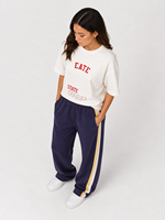 Ensemble unisexe décontracté : T-shirt oversize et pantalon de jogging rayé – Tenue deux pièces streetwear coupe ample – Survêtement urbain tendance