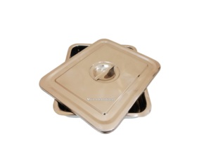 Bandeja para Instrumentos con Tapa - Bandeja Organizadora de Esterilización Médica Quirúrgica de Acero Inoxidable Autoclavable - Product Image 1