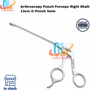 Pinza de Punzonado para Artroscopia de Eje Derecho de 13 cm con Punta de 4 mm – Instrumento Quirúrgico Ortopédico de Acero Inoxidable de Calidad Alemana OM - Product Image 4