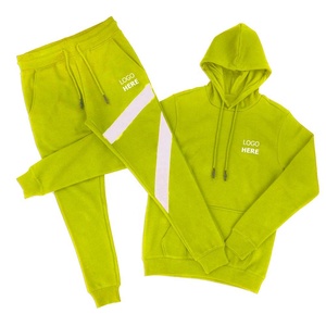 Sudadera con Capucha y Pantalones Deportivos Personalizados con Logotipo Bordado en Color Fluorescente para Hombre, Sudadera con Capucha Deportiva de Alta Calidad - Product Image 6