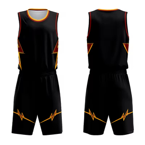 Tenues de basketball personnalisées à séchage rapide, antibactériennes et anti-transpiration, avec nom d'équipe imprimé - Product Image 6