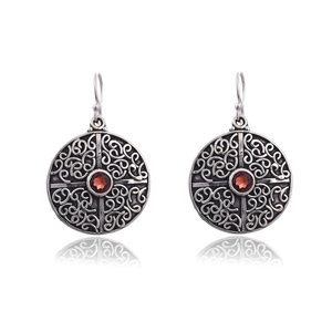 Pendientes Colgantes de Plata de Ley con Granate Silver Mountain, Estilo Lujoso y Ligero, Regalo para Mujer, Boda, Fiesta, Venta al por Mayor - Product Image 3