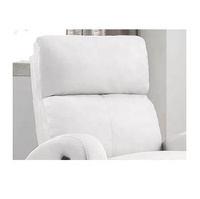 Fauteuil inclinable pivotant moderne en tissu blanc pour salon, bureau à domicile, chambre, appartement, hôpital – Mobilier pliable pour la maison
