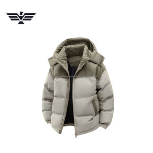 Veste matelassée en velours côtelé pour homme EMPIRE TREND WEARS, hiver, isolée, matelassée, motif lettres, col montant, logo frontal, respirante - Product Image 2