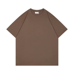 T-shirt à manches courtes en jersey de coton blanc pour homme, col rond, coupe classique, couleur unie, design simple - Product Image 6