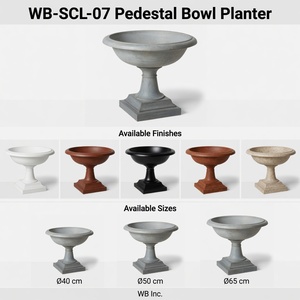 Bac à plantes en aluminium moulé avec patine antique, pot de fleurs d'extérieur, pour propagation S/M/L WB - Product Image 2