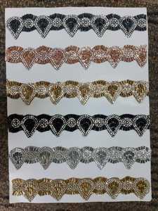 Shiny Diamond Stone Lace <b>Trimming</b> Exquisite <b>Beaded</b> Crystal Embroidery Border For Evening Gown Fashion Apparel Factory Bulk Order - Product Image 6
