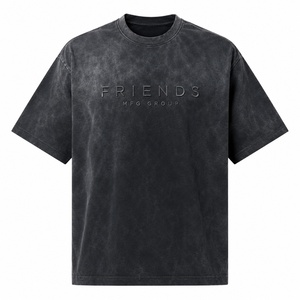 T-shirt pour homme en coton 100% tricoté de haute qualité, personnalisable avec votre logo de marque, écologique, oversize, décontracté - Product Image 3