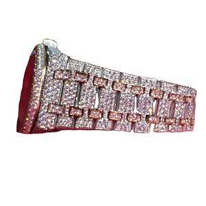 Montre mécanique haut de gamme en acier inoxydable sur mesure, montre de luxe en moissanite, verre saphir, style antique, pour affaires, Royaume-Uni - Product Image 1