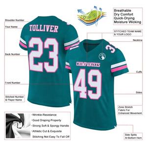 2025 Meilleures ventes Nouveautés Vente en gros Pas cher Hommes Brodés Sublimation Maillot de Football Américain Pour Adultes - Product Image 6
