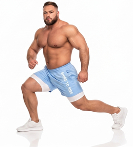Shorts de jogging 2-en-1 à séchage rapide grande taille, shorts de sport imprimés sur mesure, shorts de gym double couche pour hommes, shorts d'entraînement à taille élastique - Product Image 5