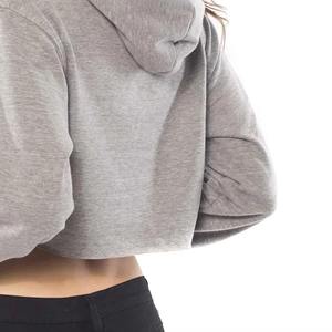 Winter Hooded <b>Crop</b> <b>Top</b> <b>Hoodies</b> for Women-Breathable Cotton High Street Style Workout Wear - Product Image 4