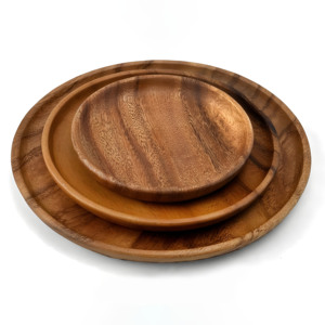 Service de vaisselle en bois pour mariage, assiettes en bois, vaisselle de haute qualité, vaisselle naturelle, articles de table - Product Image 5