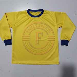 Custom Logo Sublimation Jersey <b>Men</b>’s Long Sleeve Training <b>Shirt</b> Breathable Football Uniform - Product Image 1