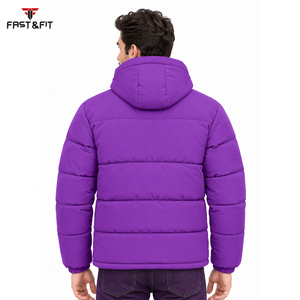 Veste matelassée légère et écologique de haute qualité, col montant, fermeture éclair, logo frontal, à capuche, prix abordable, en promotion - Product Image 2